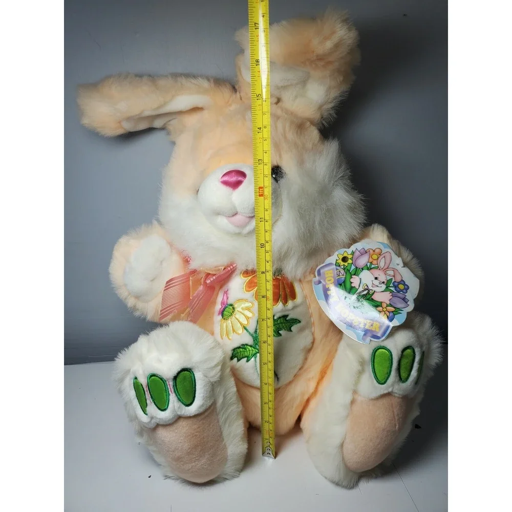 Dan Dee Bunny‎ Rabbit Plush Hoppy Hopster Easter Pink Flowers TB Trading Co RARE